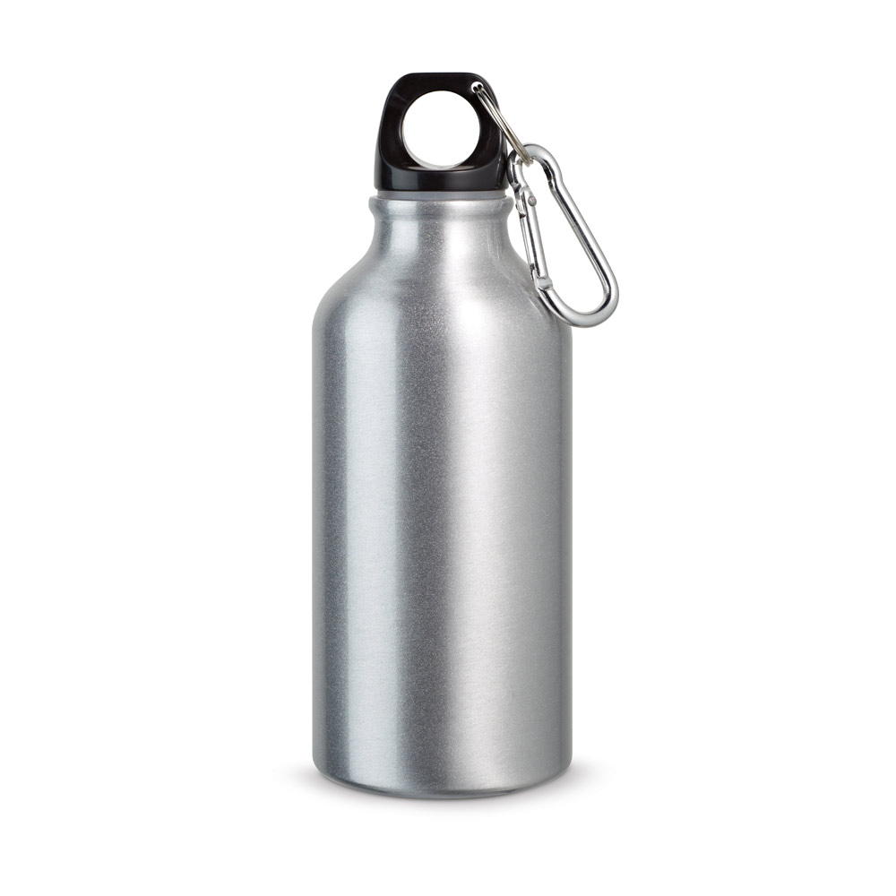 Gourde promotionnelle en aluminium 400 ml Argenté satiné